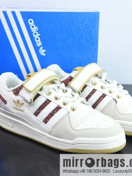 Originals Forum 84 ADV Low Roman series velcro low-top Vintage lace-up versatile casual sports board shoes \"beige light gray red\" HQ4604
