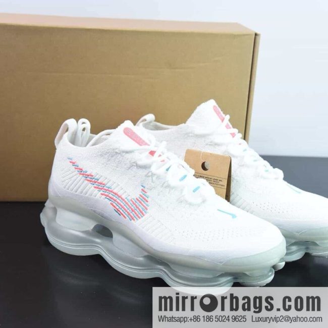 NK Air Max Scorpion Flyknit \"White Hot Punch\" Scorpio Series 2022 Super Air Cushion Series Avant-garde Height-increasing Low-top Leisure Sports Jogging Shoes Item Number: DV7402-100