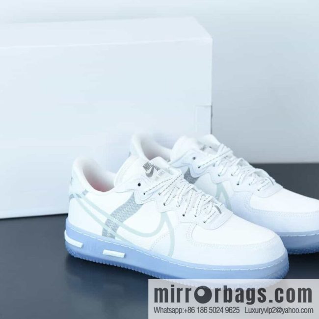 Air Force 1 React QS Light Bone Ice Cube Analysis Ice Blue Air Force One, item number: CQ8879-100