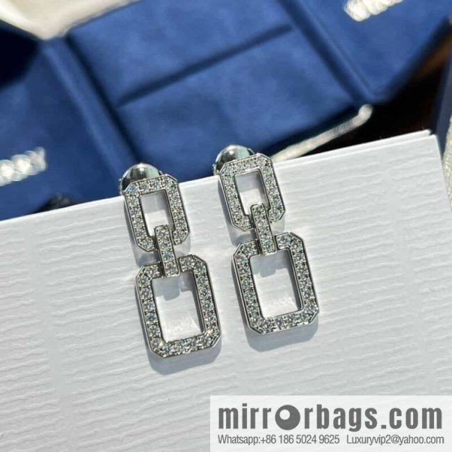 HARRY WINSTON HW Diamond square stud earrings