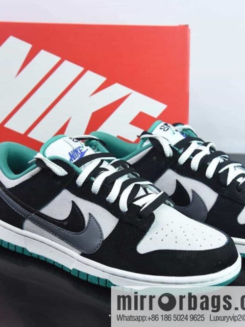 NK SB Dunk Low \"85\" black and gray double hook, strap black and green SB low-top sports and leisure board shoes, item number: DO9457-133