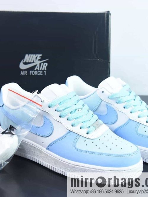 Nike Air Force 1 \'07 Low \"Light Blue/Jade/White\" Air Force One Classic Low Top Versatile Casual Sports Shoes \"Color Matching Light Blue Jade White\" CW2299-111