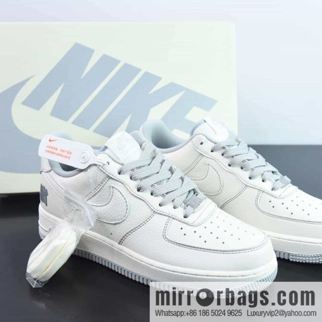 Nike Air Force 1 \'07 Low \"Beige/Grey\" Air Force One Classic Low Top Versatile Casual Sports Shoes \"Joint leather (fabric) beige light gray\" UN1988-666