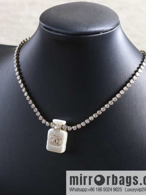 New ☑️ Chanel double c perfume bottle full of diamonds necklace