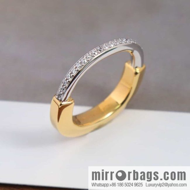 Tiffany Lock Half Diamond Lock Ring - Image 3