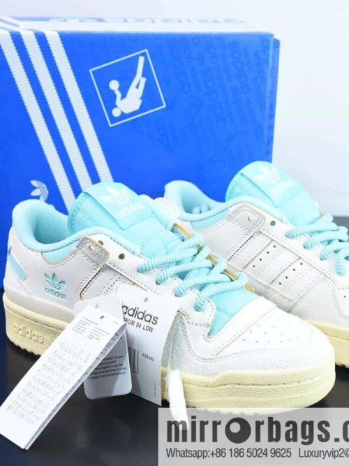 Adi 84 Clover Adidas Forum 84 Low Item number: FZ6342 Classic velcro Vintage board shoes Unisex trendy top layer leather casual shoes