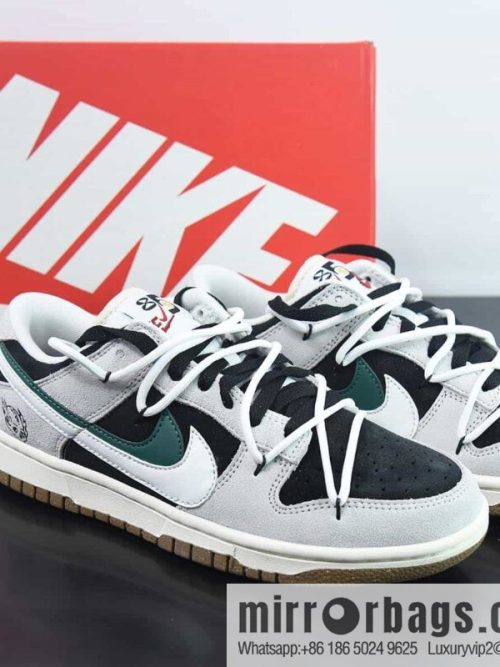 NK SB Dunk Low \"85\" white and green double hook strap SB low-top sports and leisure board shoes, item number: DO9457-134