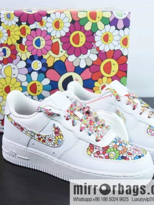 Air Force 1 \'07 Low \"White/Murakami Takashi\" Air Force One \"White Color Murakami Sunflower\" Item Number DD8959-100