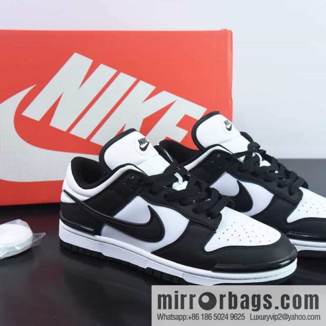 Nike Dunk Low Twist Panda mutant panda low-top sneakers black and white item number: DZ2794-001