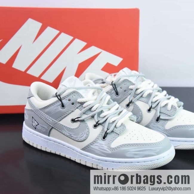 NK SB Dunk Low deconstruction drawstring low-top, beige gray printed item number: DJ6188 100-37