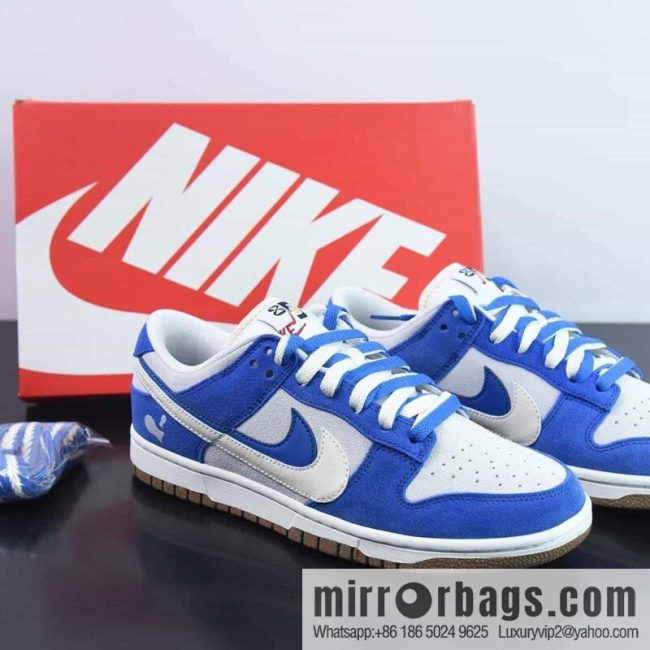 Nike SB Dunk Low \"85\" double hook SB low-top sports and leisure shoes, white gray and blue, item number: DO9457-139