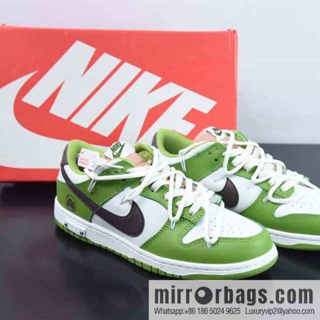 NK SB Dunk Low deconstructed drawstring low-top, strap, white-green printed SKU: DV9108 711-69