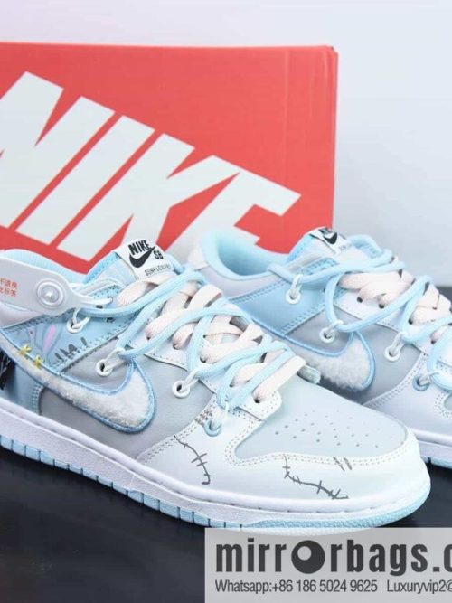 Nike Dunk Low Retro blue gray white low-top sneakers item number: FB1871 011