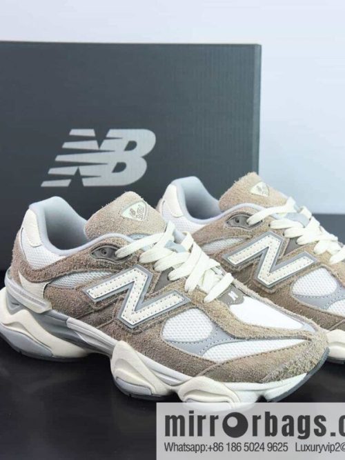 New Balance 9060 Driftwood \"Series Vintage Versatile Daddy Wind Elephant Hoof Casual Sports Running Shoes\" Dead Wood Brown Milk White \"U9060HSB