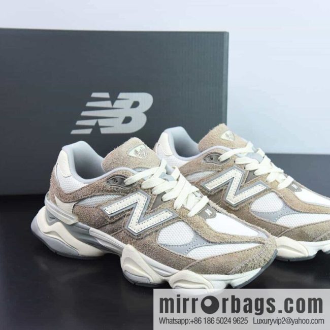 New Balance 9060 Driftwood \"Series Vintage Versatile Daddy Wind Elephant Hoof Casual Sports Running Shoes\" Dead Wood Brown Milk White \"U9060HSB