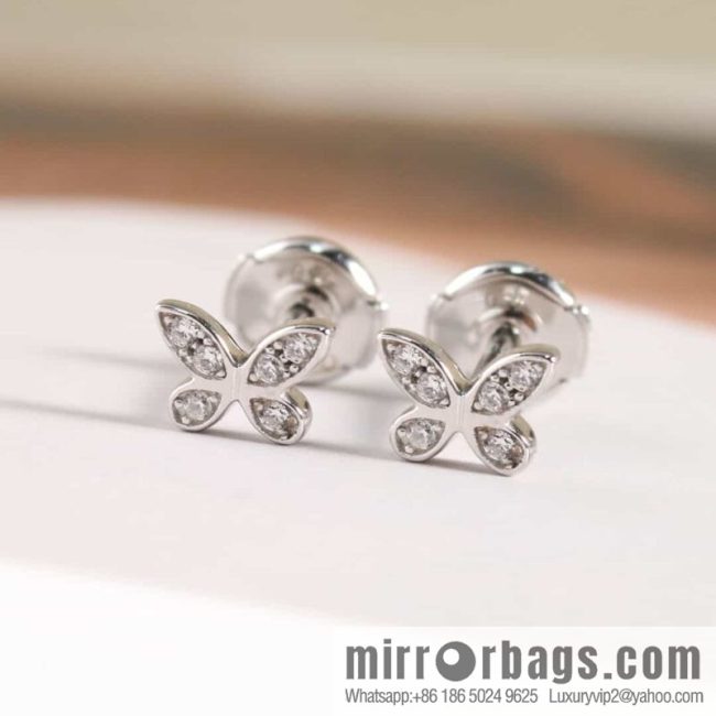 GRAFF Graff Mini Butterfly Diamond Stud Earrings - Image 3