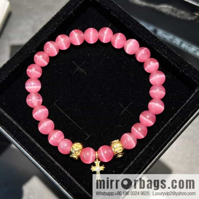 New Croxin Pink Opal Beaded Bracelet