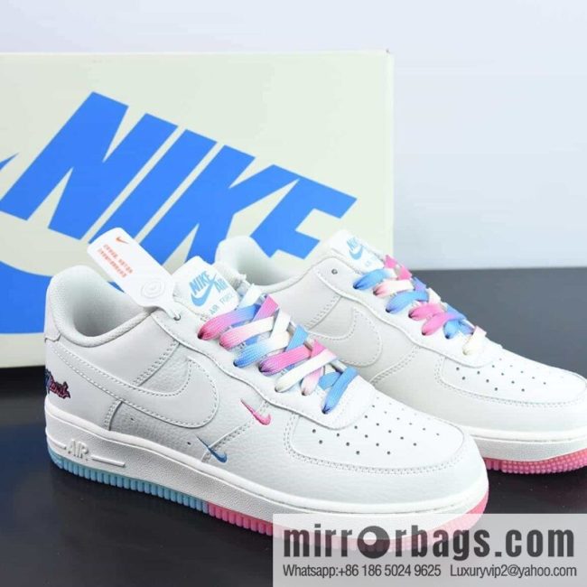 Nk Air Force 1 \'07 Low Rice Pink Blue, Miami City Limited, Air Force No. 1 Low Top Casual Board Shoes, Item Number: KU0902-112