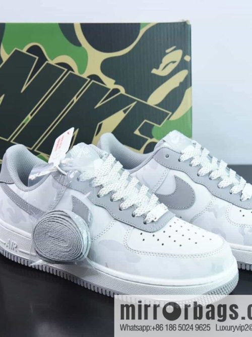 Nike Air Force 1 \'07 Low \"White/Grey/Camo\" Air Force One Classic \"leather (fabric) white gray camouflage\" item number DV1588-002