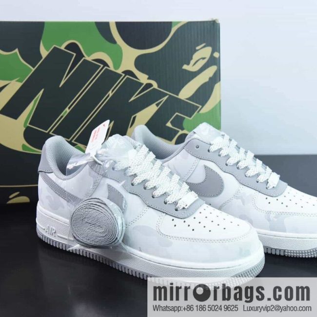Nike Air Force 1 \'07 Low \"White/Grey/Camo\" Air Force One Classic \"leather (fabric) white gray camouflage\" item number DV1588-002