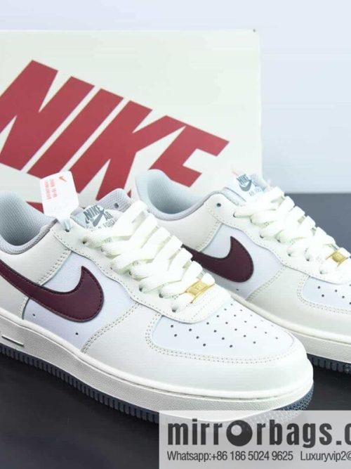 Nk Air Force 1 \'07 Low Flower Messenger, beige red, Air Force One low-top casual sneakers, item number: HH2322-022