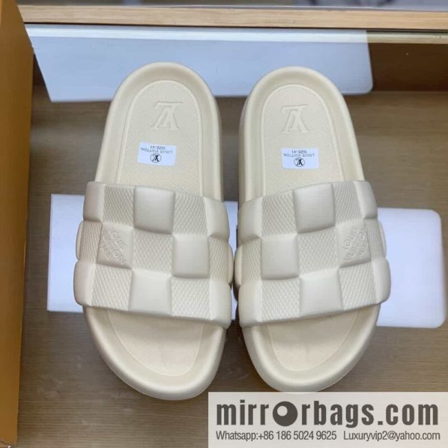 LV/Louis Vuitton features classic monogram printed His & Hers sandals