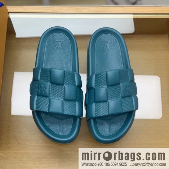 LV/Louis Vuitton features classic monogram printed His & Hers sandals