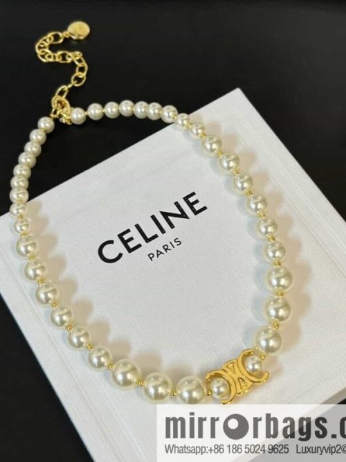 New ☑️ Celine Arc de Triomphe Pearl Necklace Necklace