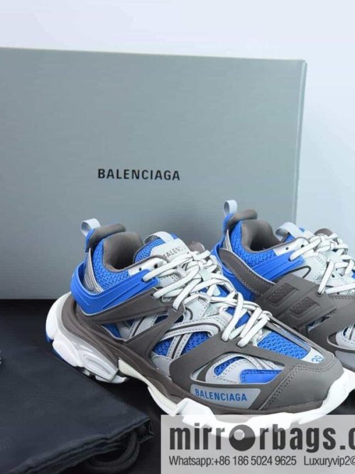 Balenciaga BALENCIAGA Track LED Trainers 3.0 generation Vintage wild running dad trend versatile jogging shoes \"gray blue\" 542436 W2FSA 8123