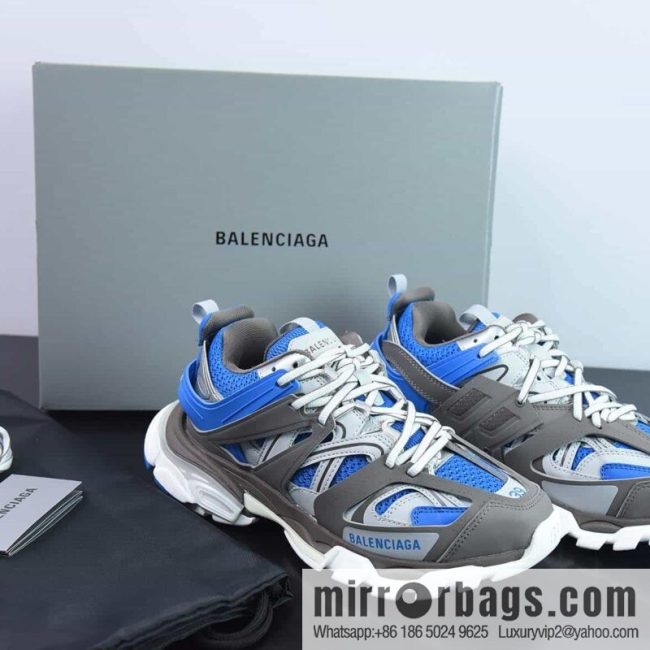 Balenciaga BALENCIAGA Track LED Trainers 3.0 generation Vintage wild running dad trend versatile jogging shoes \"gray blue\" 542436 W2FSA 8123