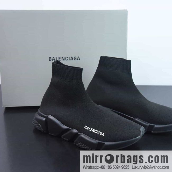 Balenciaga Socks and Shoes SPEED2.0 Multi-Stamp Combination Outsole, Pure Black Socks and Shoes