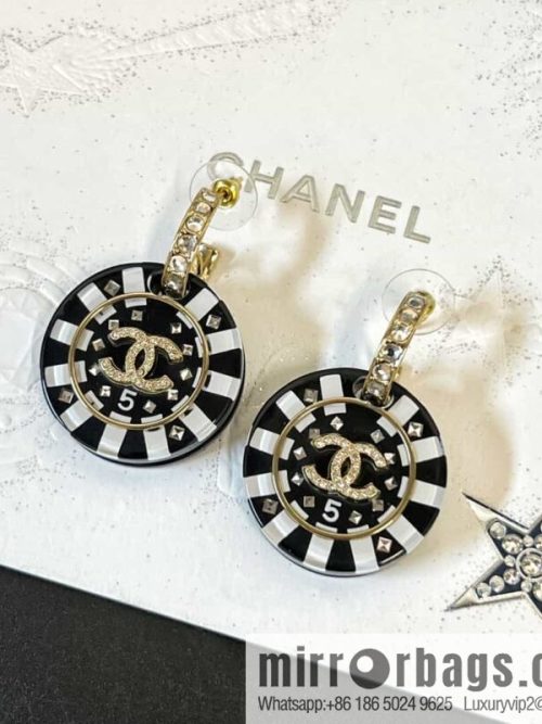 New ☑️ Chanel c2 double c round stud earrings