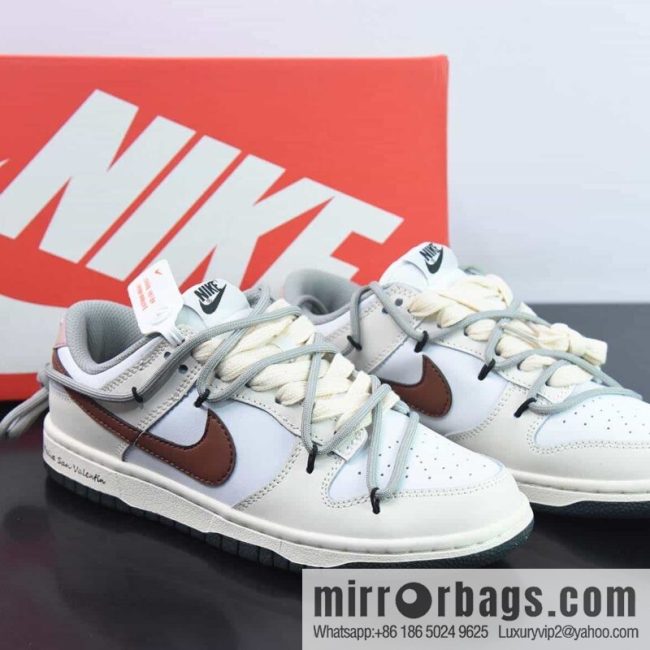 Nike Dunk Low SB low-top skate shoes/beige graffiti, custom version
