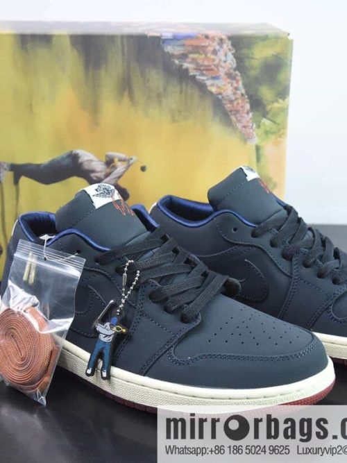 Air Jordan 1 Low AJ1 Joe 1 Golf, black and blue, low-top casual shoes, item number DV1759-448