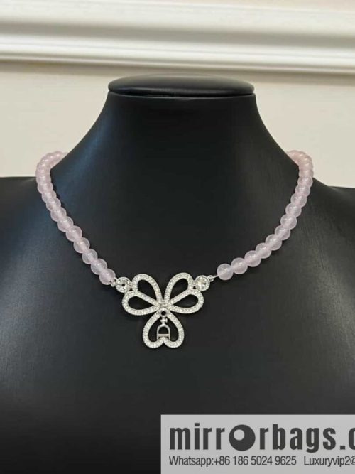 New ☑️ DIOR Dior full diamond flower crystal necklace