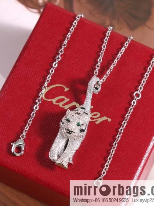 Cartier PANTHÜRE DECARTIER Jungle Series Full Diamond Tiger Necklace