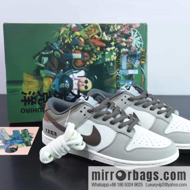 Nike SB Dunk Low gray-brown, low-top casual sports skateboard shoes, item number: DD0302-657