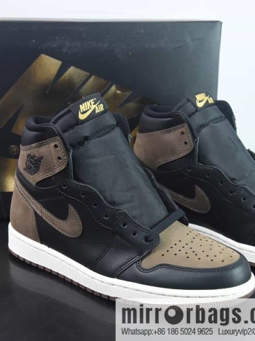 Air Jordan 1 High \"Palomino\" AJ1 Joe 1 high-top cultural basketball shoes, brown and black mocha toes Item number: DZ5485-020