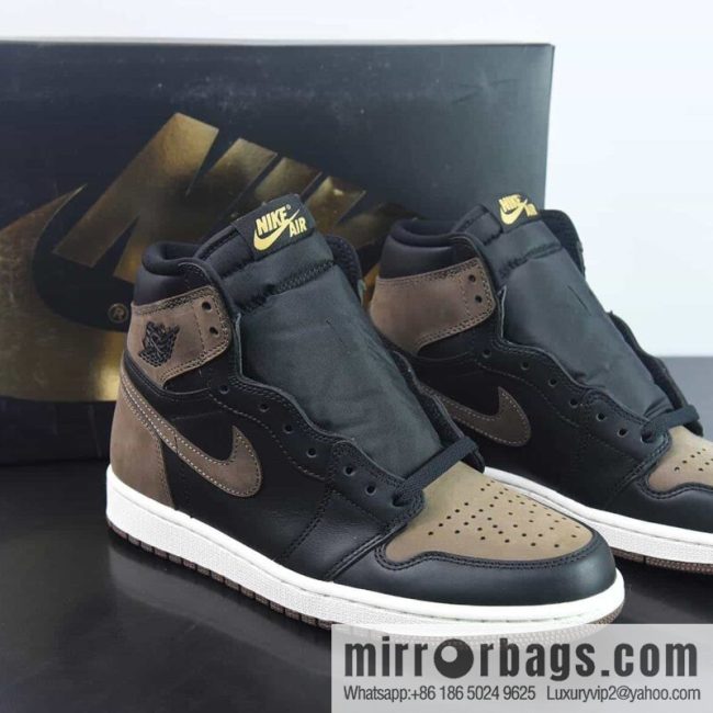 Air Jordan 1 High \"Palomino\" AJ1 Joe 1 high-top cultural basketball shoes, brown and black mocha toes Item number: DZ5485-020