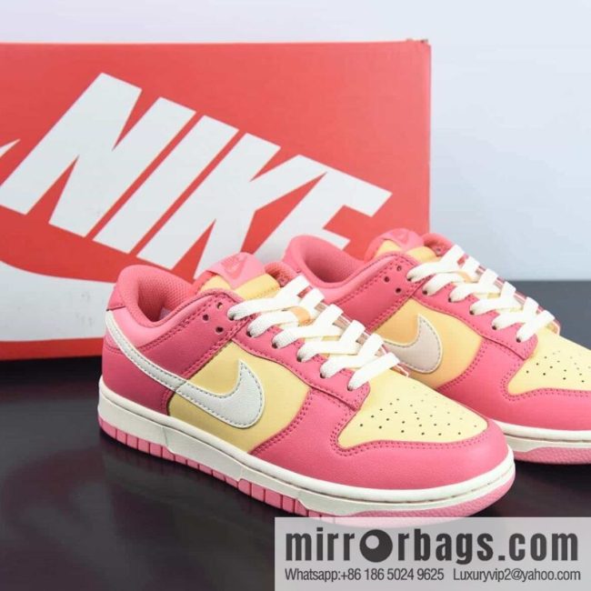 Nike SB Dunk Low yellow and pink sneakers, item number: DH9765 200
