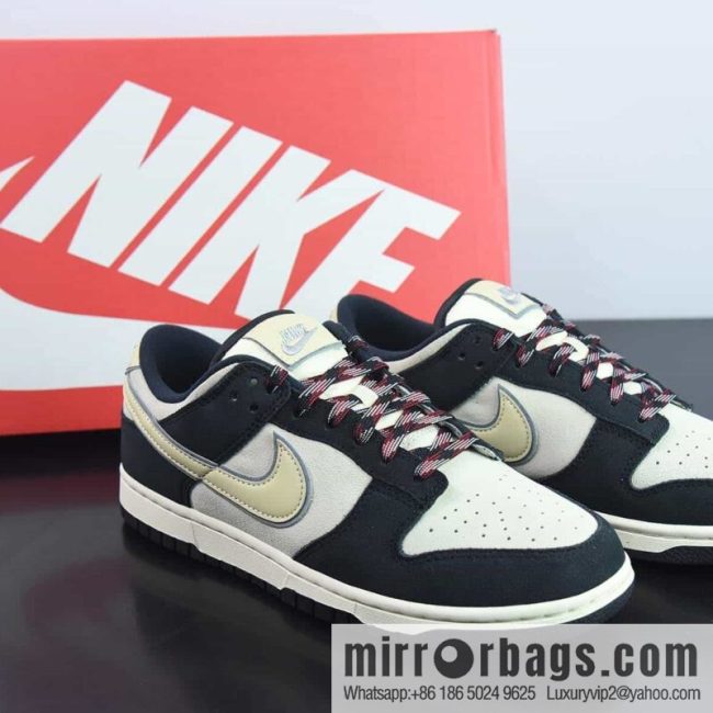 Nike Dunk Low \"Black Suede\" coconut milk panda low-top sneakers Item number: DV3054-001