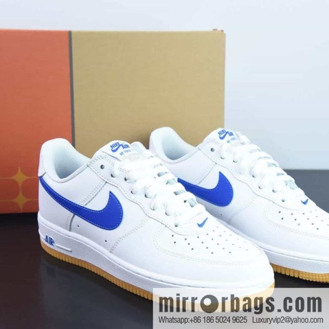 Air Force 1 \'07 Low Air Force One, white and blue raw rubber, item number: DJ3911-101