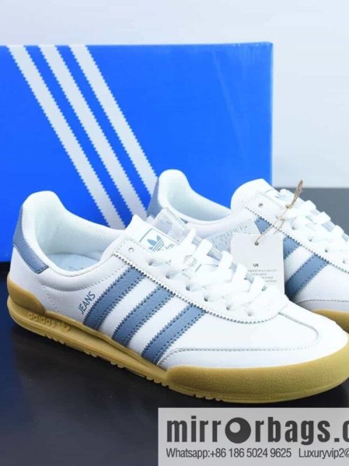 AD Originals Jeans Vintage low-top fashion sneakers, beige and blue, item number F36114.