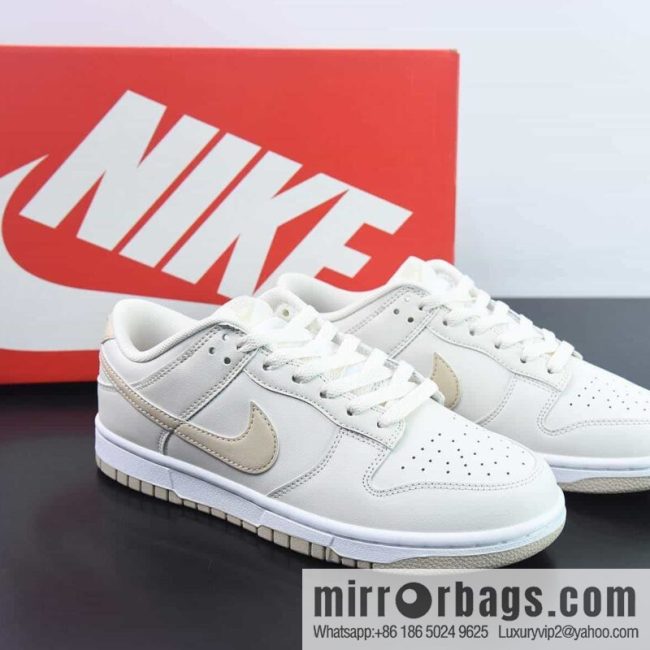 Nike SB Dunk Low \"Sanddrift\" Platinum Low Top Sneakers SKU: DV0831 003