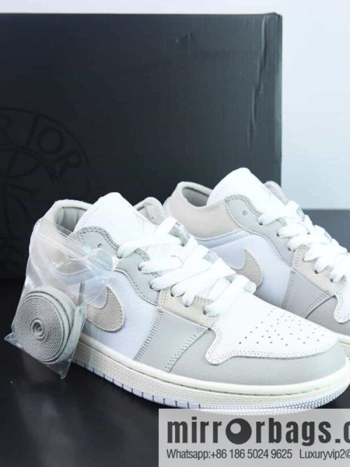Air Jordan 1 Low AJ1 white gray low-top sneakers Part Number: DN1635 002