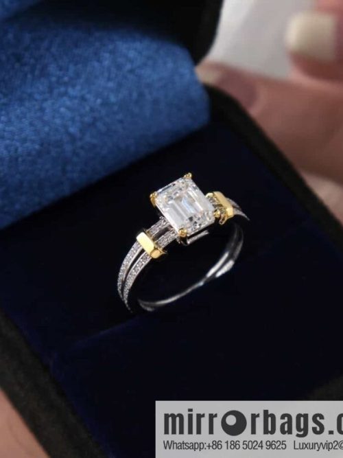 New ☑️ TIFFANY & Co. Tiffany color square white diamond ring