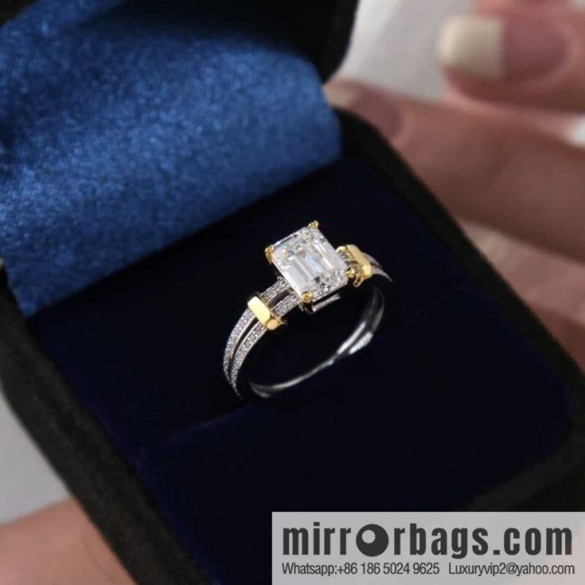New ☑️ TIFFANY & Co. Tiffany color square white diamond ring