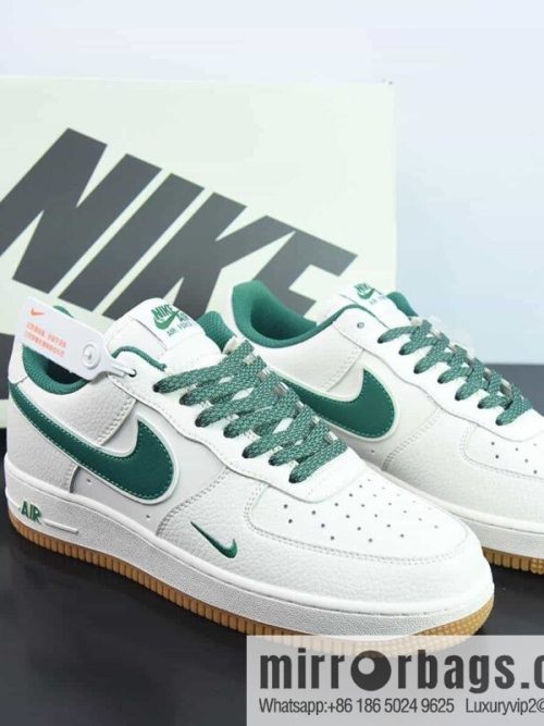 Nike Air Force 1 \'07 Low \"Milky White/Grey/Gum\" Air Force One Classic \"Milky White Dark Green Hook Gypsy Gypsy Raw Rubber Bottom\" Item Number: HD1689-103