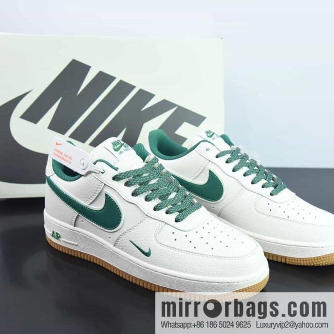 Nike Air Force 1 \'07 Low \"Milky White/Grey/Gum\" Air Force One Classic \"Milky White Dark Green Hook Gypsy Gypsy Raw Rubber Bottom\" Item Number: HD1689-103