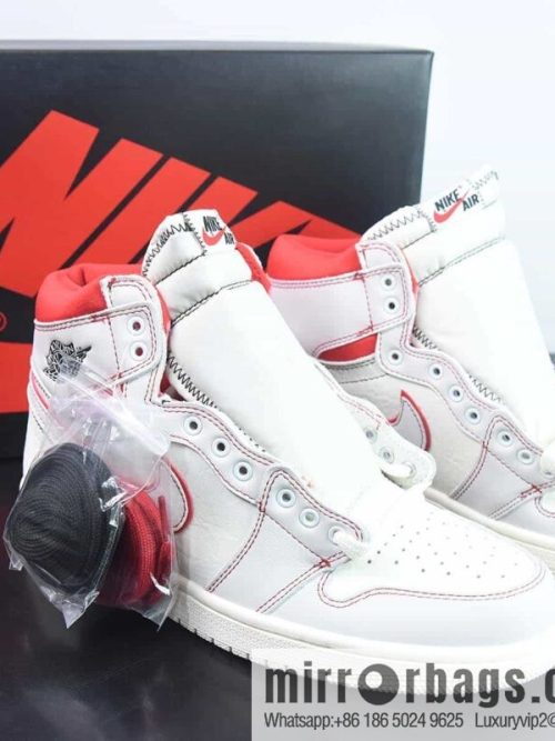 Air Jordan 1 Retro \"Phantom\" White Red Bugs Bugs High Help Sneakers Item Number: 555088-160
